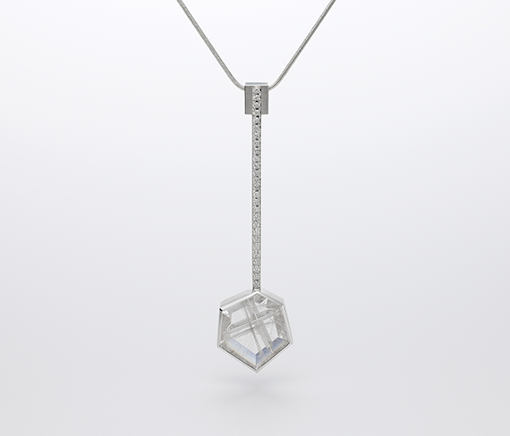 Gem Necklace / Silver, Diamond